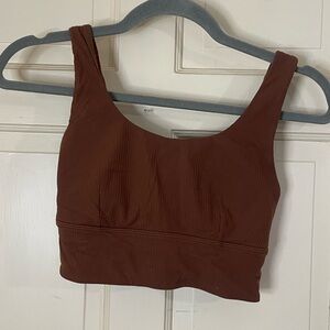 Lululemon Align Ribbed Reversible Bra Light Support Padded French Press Sz 4